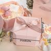 1pc Gift Boxes with Double-opening Gift Lids Octagonal Gift Box Treat Boxes with Ribbon Party Favor Boxes Folding Packaging Box Proposal Gift Wrap Box