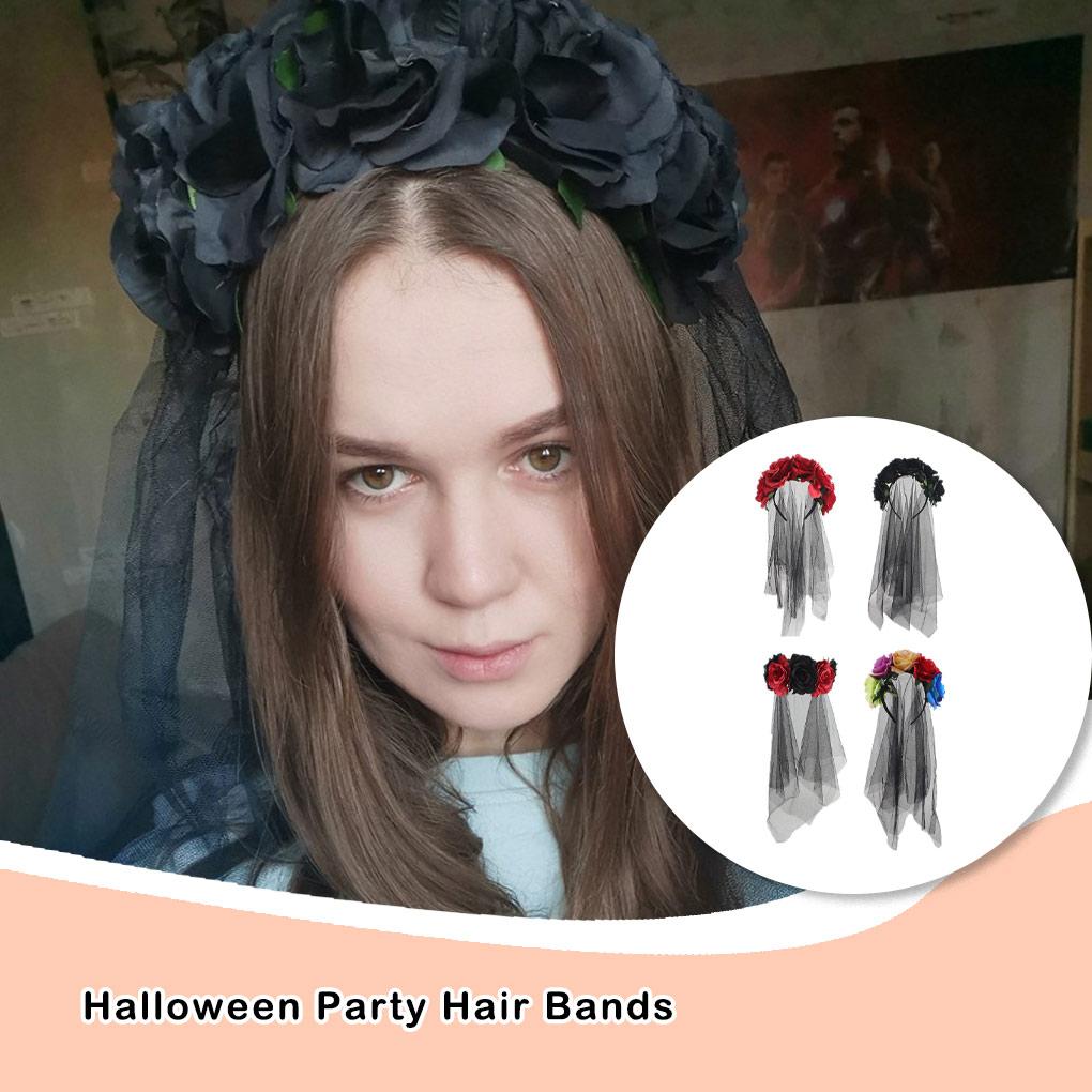 Hallowen Headdress Ladies Girls Stage Performace Parts Decortive Role Player Props Elements Hair Accessories Supplies