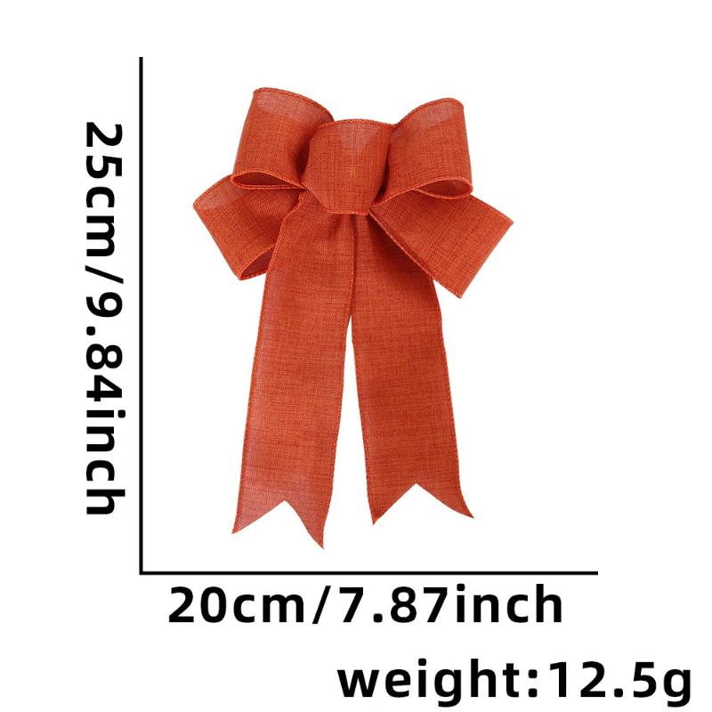 Red Christmas Ribbon Bows Hanging Decorations Bowknot Gift Christmas Tree Ornaments Xmas Party Decor New Year