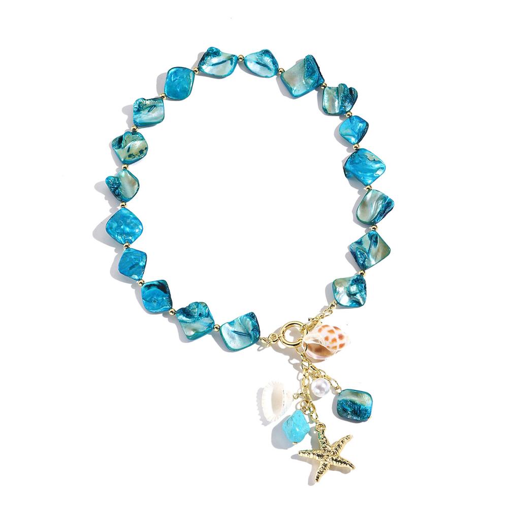 Fashionable Natural Shell Pendant Necklace Unique Irregular Shape Portable Sturdy Alloy Chain Jewelry Accessory Gifts