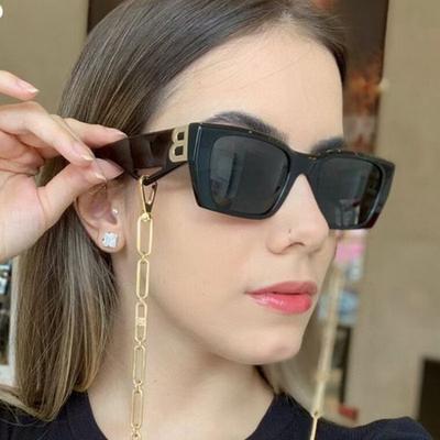 Vintage Cat Eye Sunglasses Women Fashion Luxury B Brand Designer Sun Glasses Large Eyewear UV400 Lunette Soleil Femme