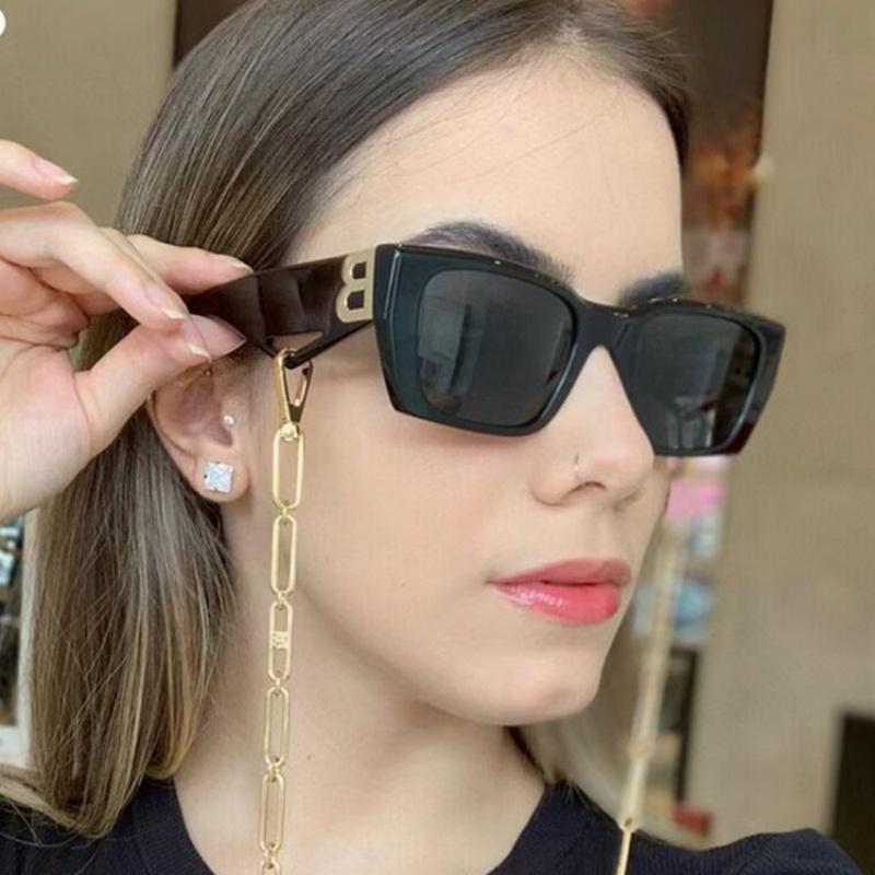Vintage Cat Eye Sunglasses Women Fashion Luxury B Brand Designer Sun Glasses Large Eyewear UV400 Lunette Soleil Femme
