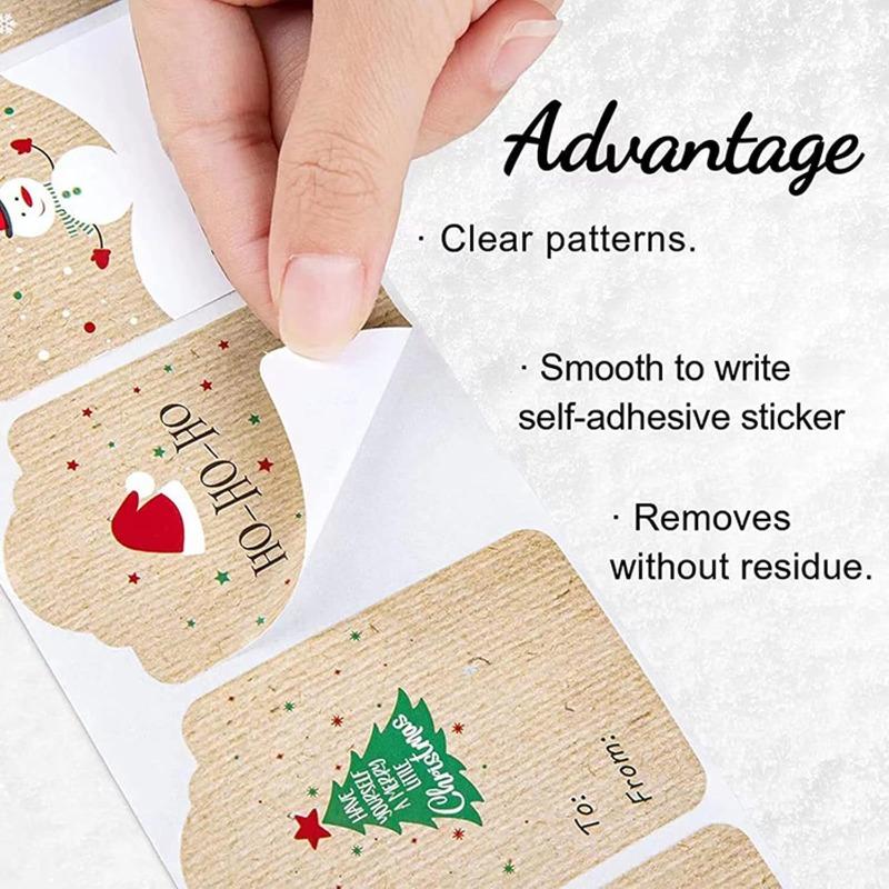 Festival de Adesivos de Natal Selagem Etiqueta de Envelope de Natal Decorações Selo Ornamento Prático Etiquetas de Presente