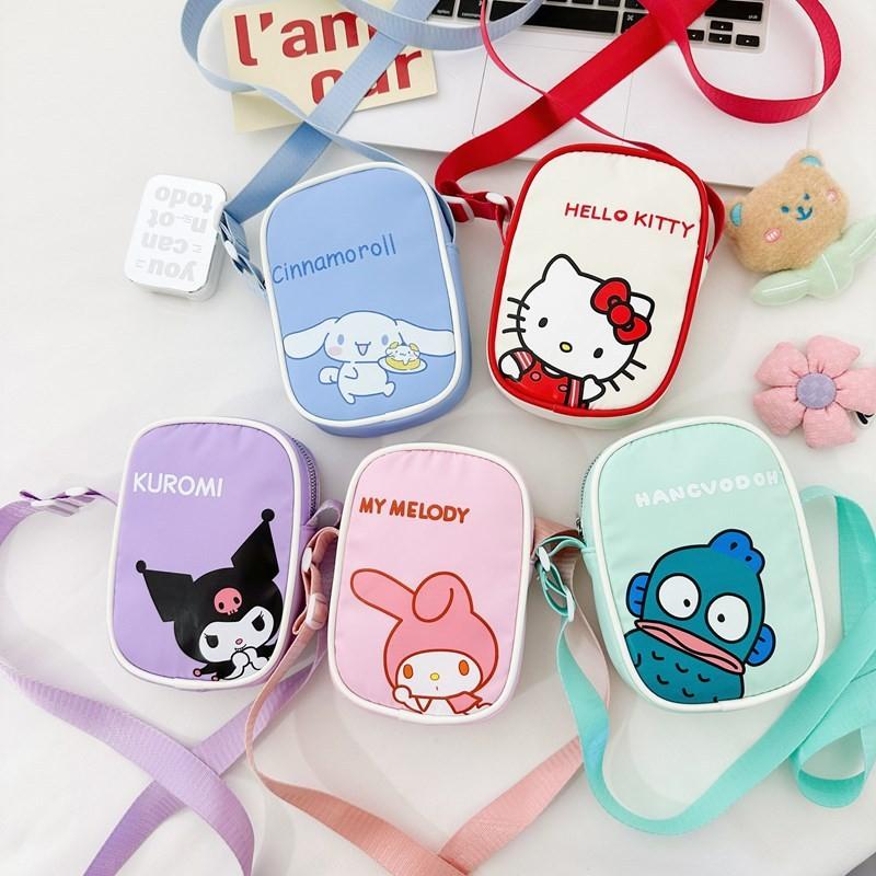 Kitty Kids Nylon Crossbody Bag With Lightweight Design For Daily Use Characters Included)**