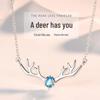 Women's Reindeer Pendant Necklace - Light Luxury, Simple, for Christmas and Everyday Wear