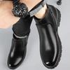 Mens Boots High Quality High Top Leather Boot Classic Business Casual Dress Boot Side Zipper Men Ankle Boots British Short Boots