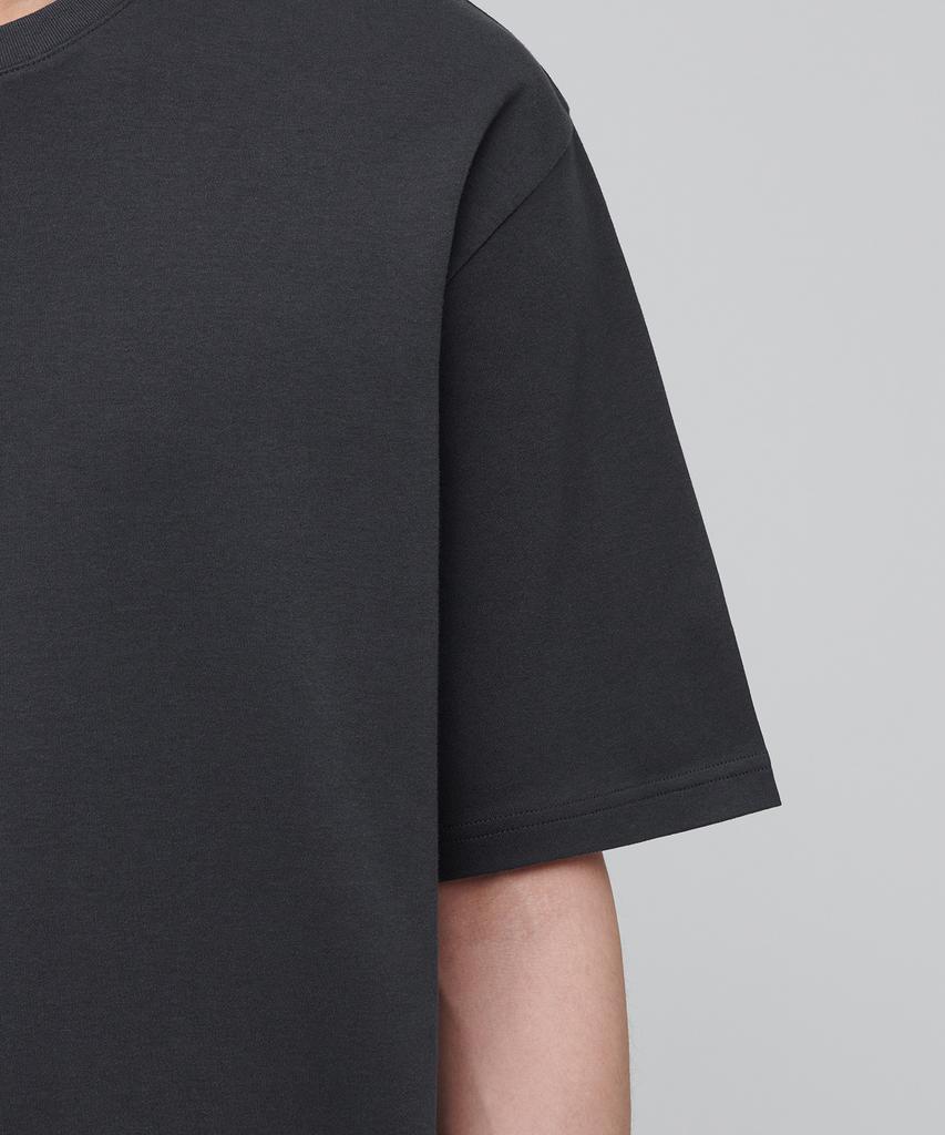 MUSINSA STANDARD Relaxed Fit Crew Neck String T-Shirt [Dark Gray]