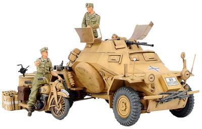 Tamiya 1/35 Military Miniature Series No. 286 German Army 4-Wheeled Armored Reconnaissance Vehicle Sd.Kfz.222 North African Front Plastic Model 35286