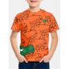 Fashion Men's Children's Clothing Crew Neck Short Sleeve 3D Casual Color Printing Casual Short Sleeve Crew Neck T-Shirt