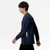 NaviDry Long Sleeve with and Dress Size L T-Shirt U-Neck, Moisture-Wicking Quick-Drying Innerwear, Men's Navy/White, (32MAC197)