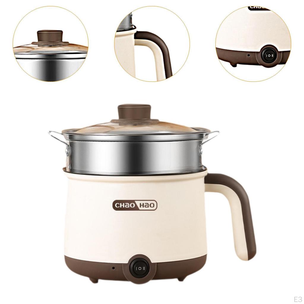 Electric Pot Lazy Mini Ramen Cooker Multipurpose for Soup Rice Noodles Hotpot