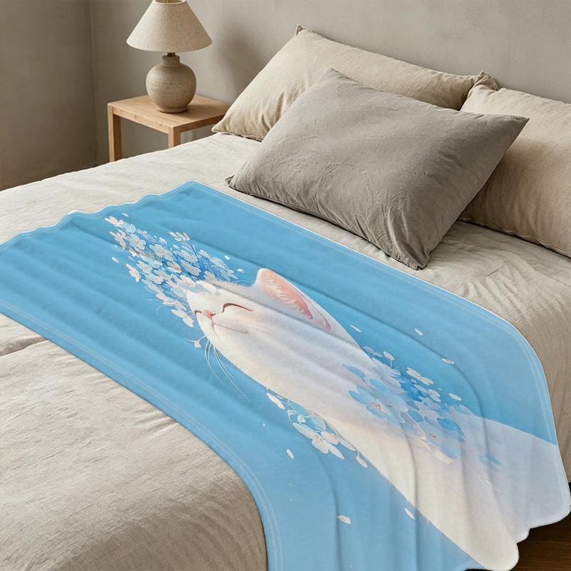 Ultra-Soft Thick Flannel Blanket – Warm, Skin-Friendly, Perfect for Home Naps, Guest Room Backup & Christmas Halloween Home Decor