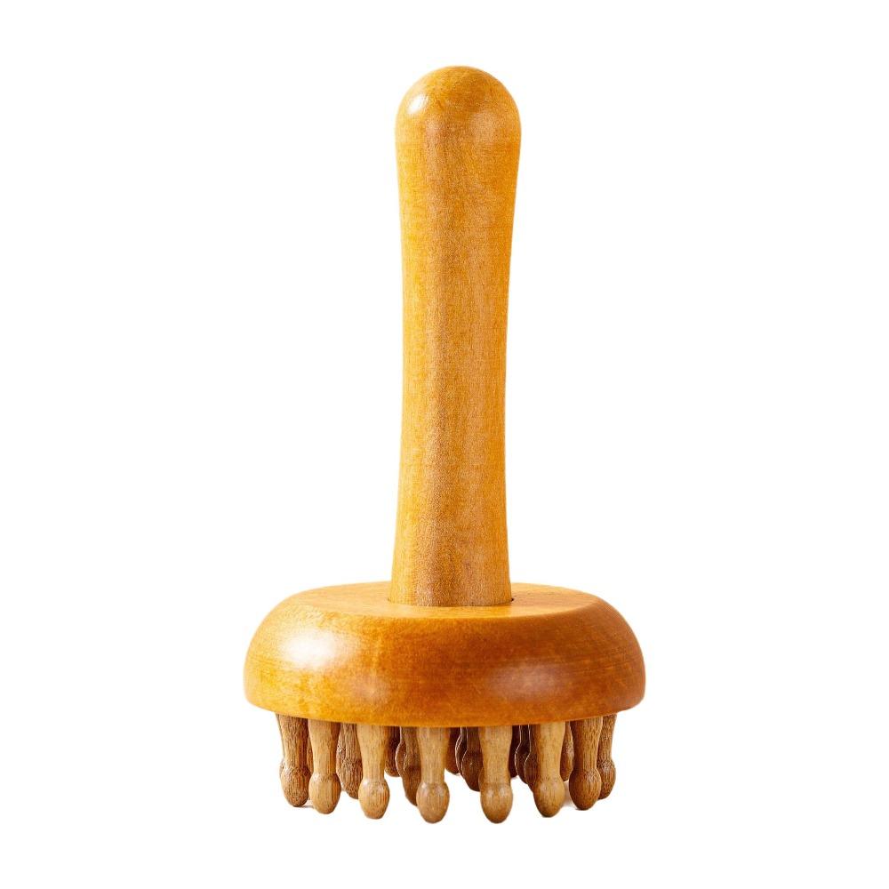 Natural Wood Wood Massage Comb 28 Teeth Scalp Massage Brush Gua Sha Massage Tool Local Fat Brown Wood Teeth