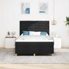 Box Spring Bed with Mattress Black 140 x 190 cm Fabric
