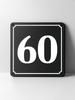 Metal House Number Sign, Black White Contrast, Outdoor Wall Decor for Home Street
