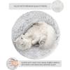 50cm Round Pet Bed for Small Medium Dog Bed Cat Bed,Long Plush Dark Gray Dog Bed