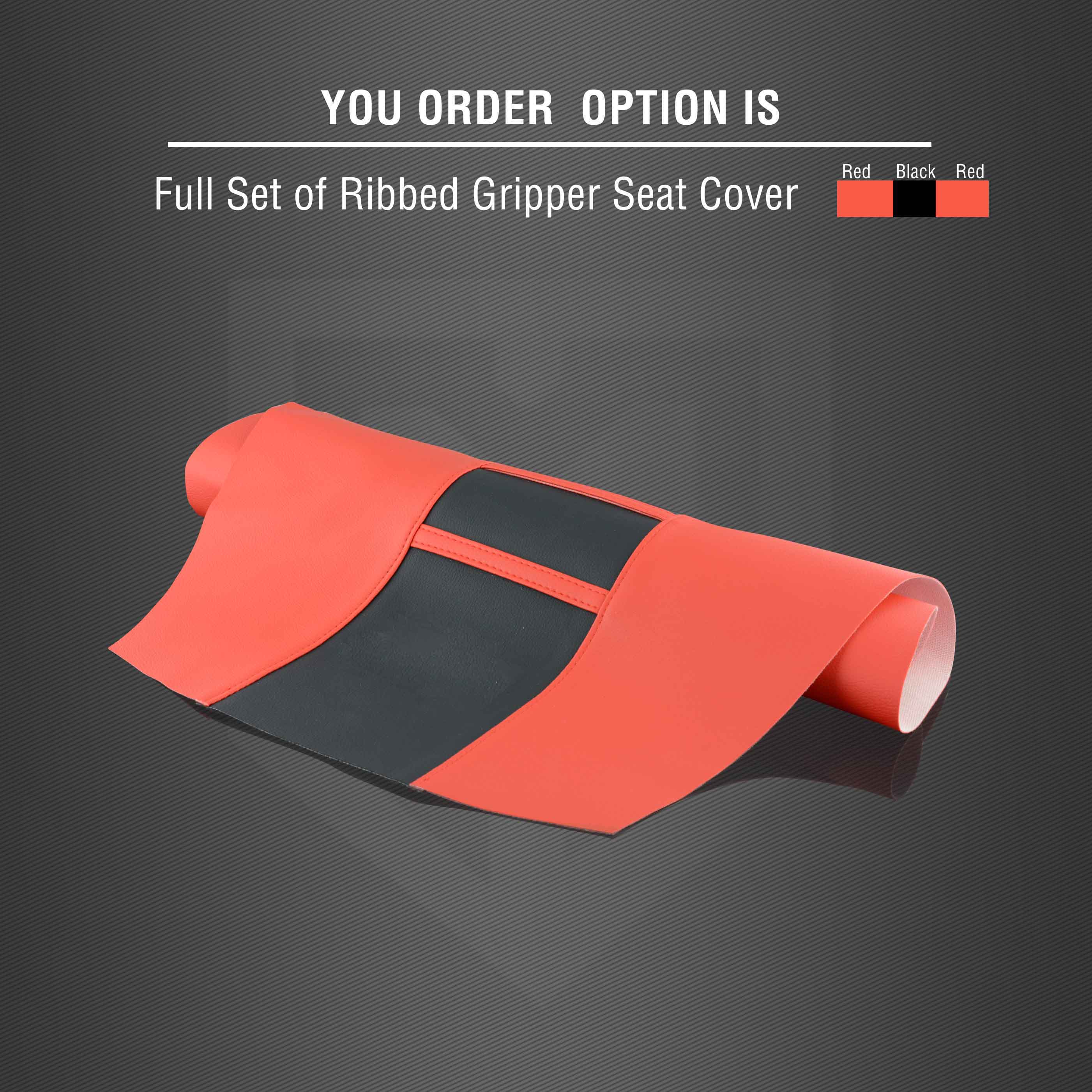 MCHMFG Motorcycle Pro Ribbed Rubber Artificial leather Gripper Soft Seat Cover For HONDA YAMAHA SUZUKI  KTM Dirt Bike Off Road Black Red Seat фото