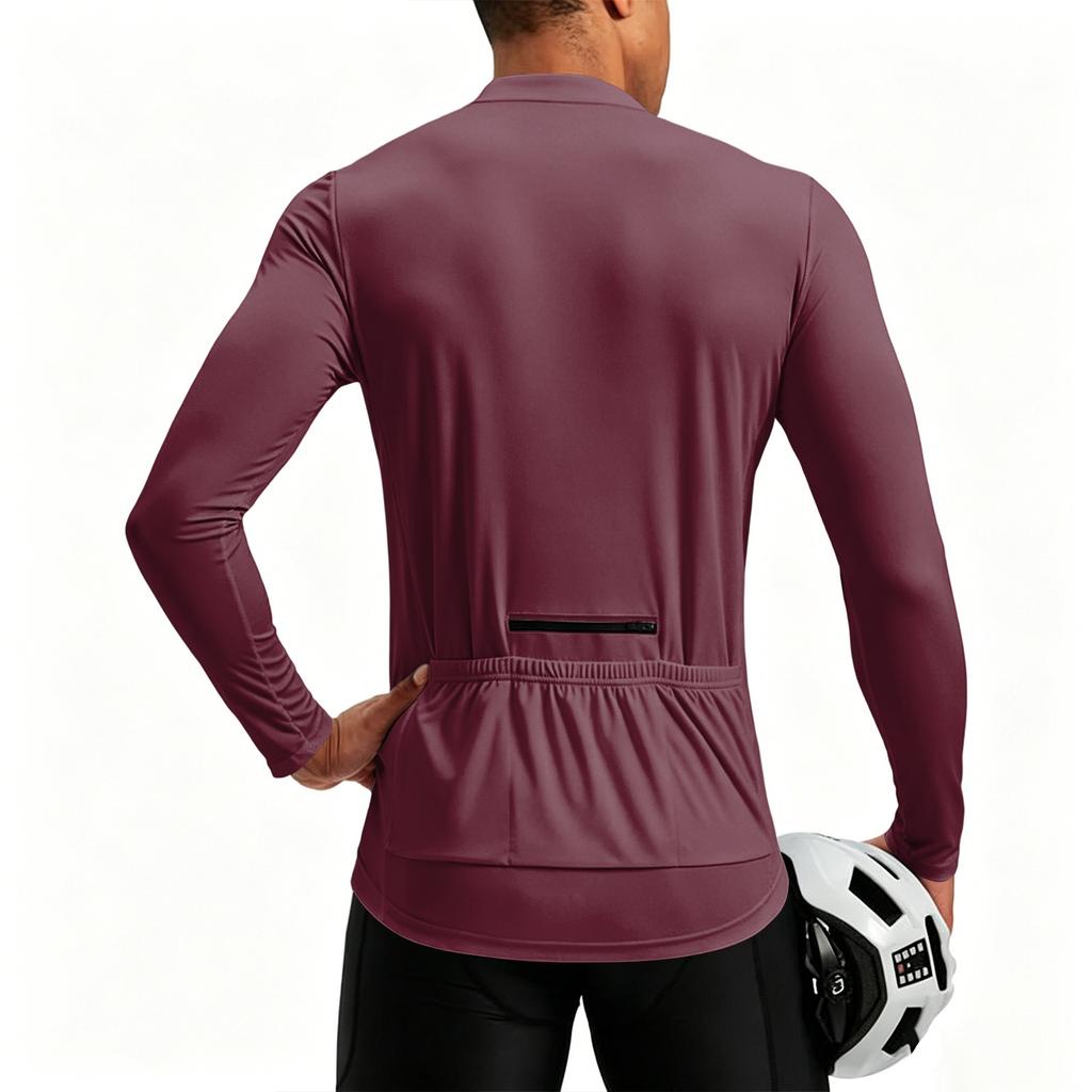 Men's Long Sleeve Quarter Zip Pullover Breathable Quick Dry Athletic Shirt Lightweight Stretchy Performance Top for Outdoor Activities