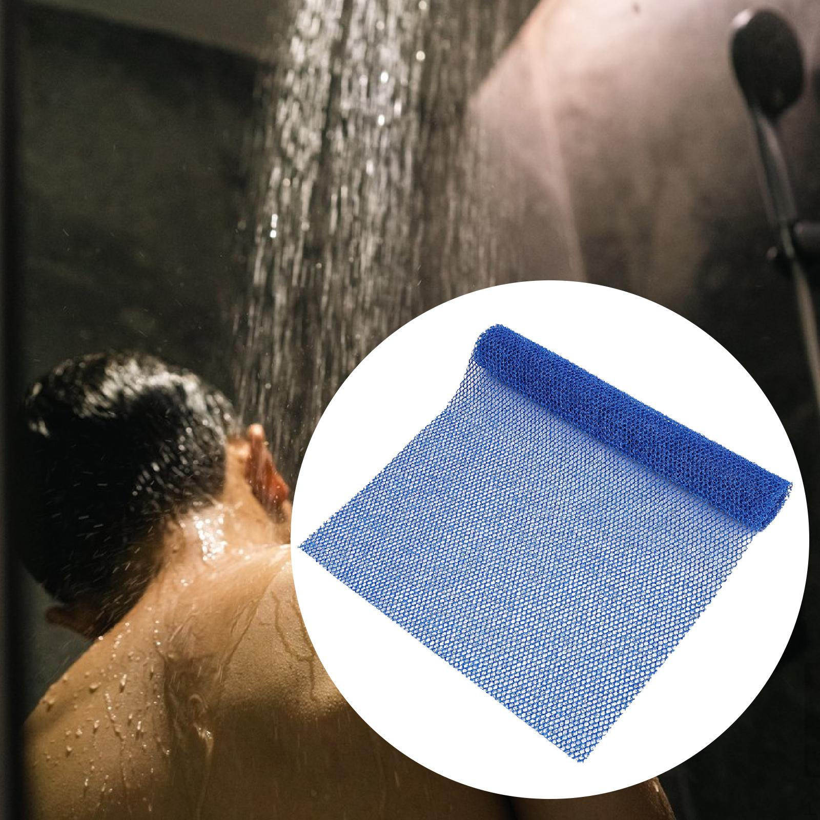 

Нейлоновая сетка для ванны, мочалка для душа, удобная для мужчин и женщин, мочалка 31,5x11,81 синий