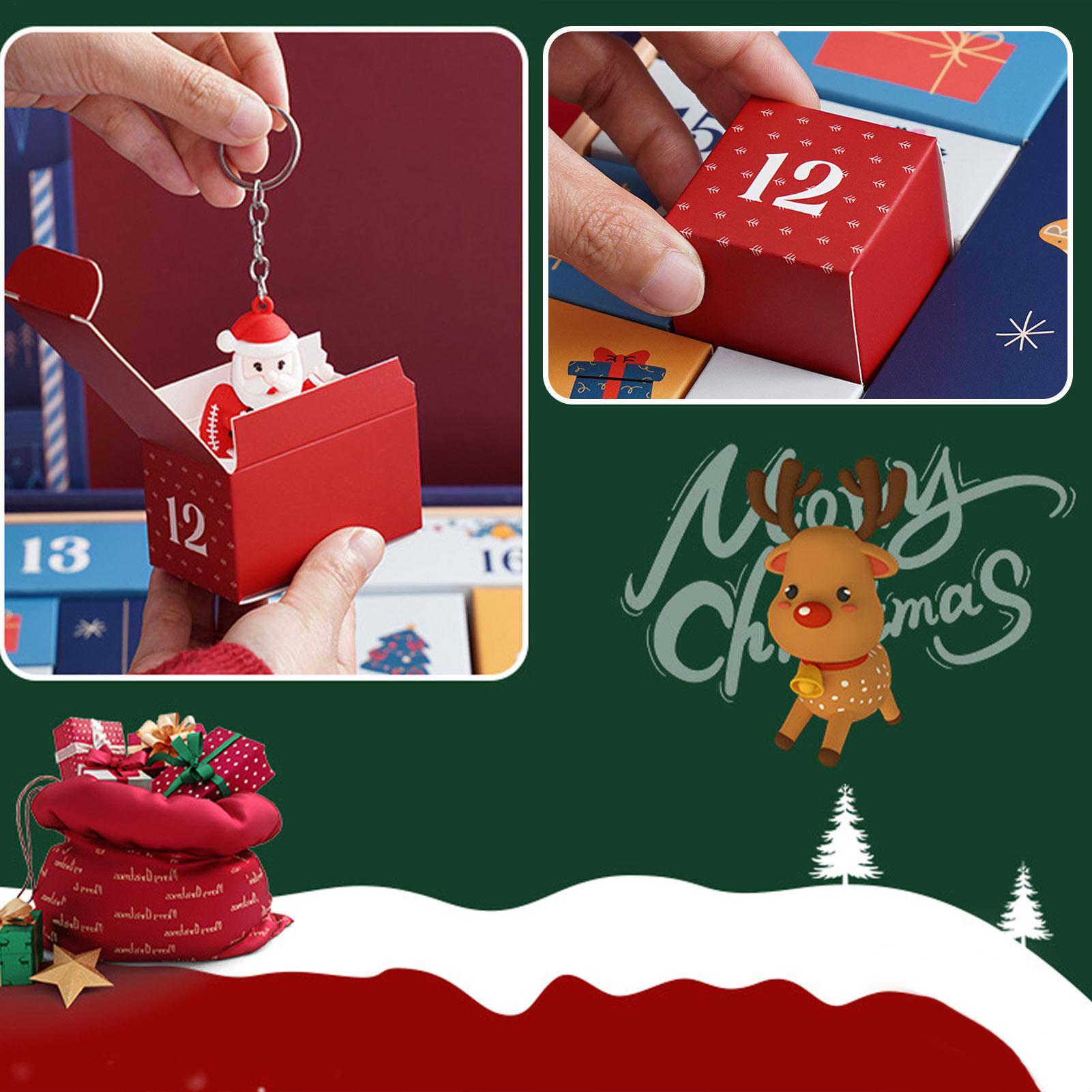 

2026 Christmas Countdown Calendar Boxes 24-Day Count Down To Christmas Calendar Boxes Container For Holiday Living Room other