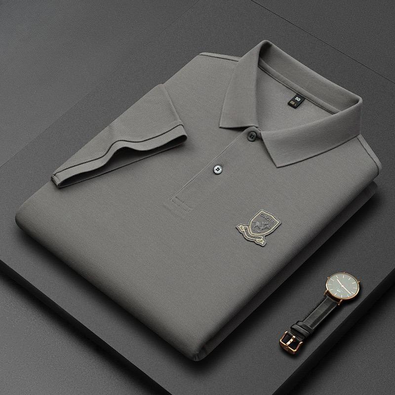 Trend Hub Luxury Short Sleeve Men Polo Shirt Breathable High-end Embroidery Design Casual Business Paul T-shirt