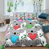 phechion Cartoon Koala Bedding Set Soft Comforter Cover With 1/2pcs Pillow Shams For Kids Adults Microfiber Quilt Cover