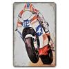 Placca in Latta Vintage Moto, Decorazione Garage Officina Dacha 20x30cm