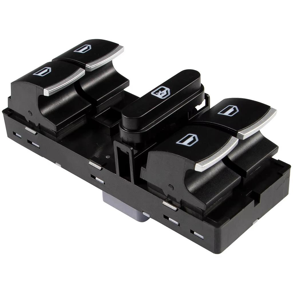 5ND959857 6 Pz/Kit Cromato Interruttori Finestrino Auto Interruttori Fari Controllo Finestrino Interruttore Alzacristalli Elettrico Per VW Golf GTI 5 6 Jetta 6