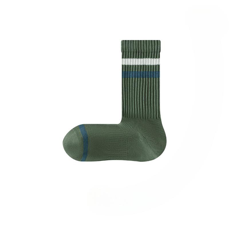 Men Spring and Autumn Parallel Bar Antibacterial Deodorant Comfortable Boneless Cotton Socks