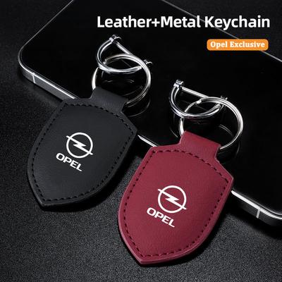 Car Leather Keychain Key Ring Decoration Accessories For Astra Insignia Vivaro Corsa Mokka Zafira Vectra OPC Vauxhall