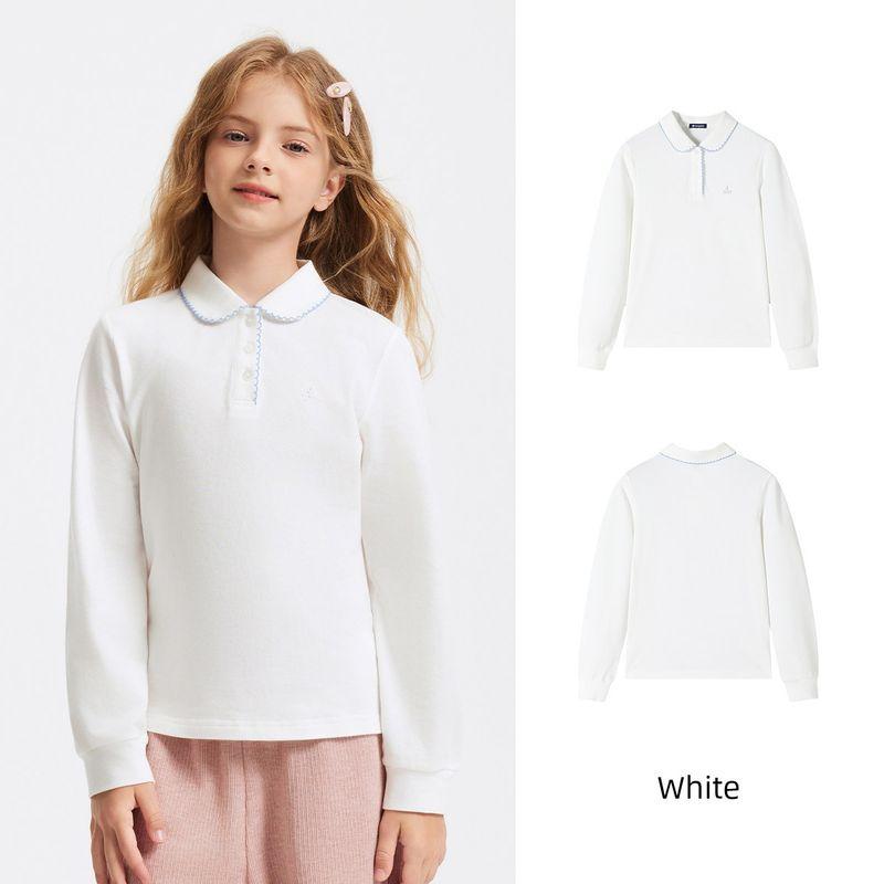 Navigare Italian Sailboat Children's Clothing for Girls, Long-Sleeve Polo Shirt, 2026 Spring and Autumn Children's Lightweight Top