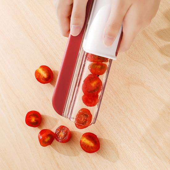 Neuer Traubenschneider für Kinder und Kleinkinder, kleiner Obstschneider für Tomaten, Erdbeeren, Schneider, sicher, einfach zu bedienen, Gemüse- und Salatschneider