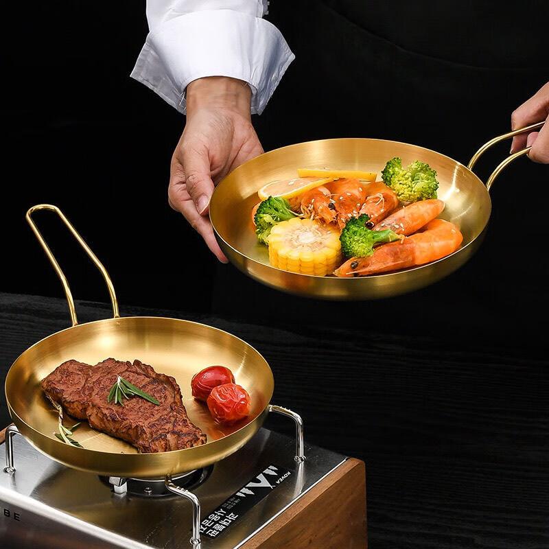 Stainless Steel Korean Style Steak Plate Set