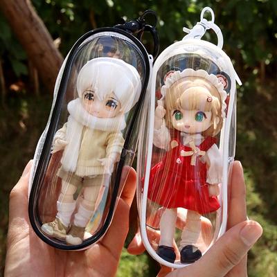 Transparent Doll Storage Bag Plush Toy Out Bag PVC Transparent Cotton Doll Display Pouch Clear Storage Case Bag Decor Pendant
