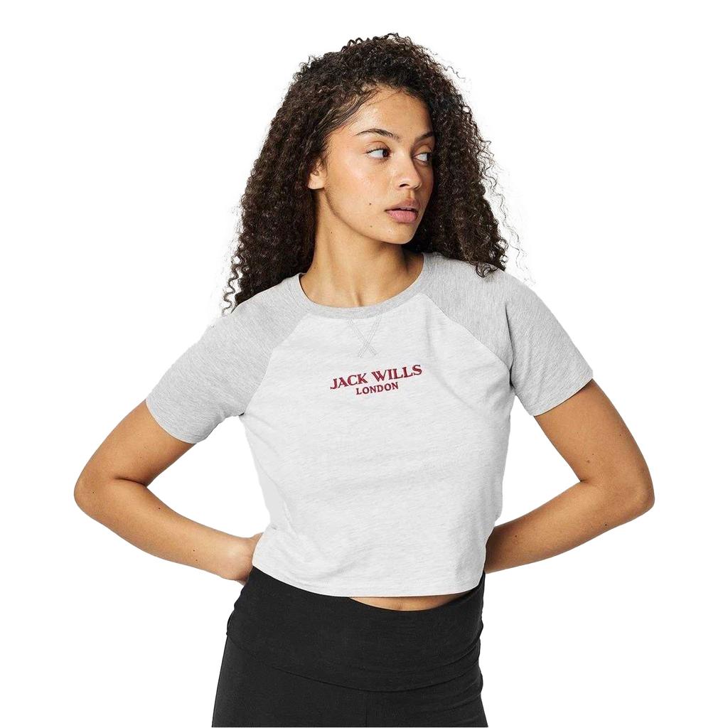 Jack Wills Womens/Ladies Lettering Oversized Crop T-Shirt