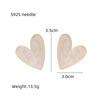 Big Heart Stud Earrings for Women Girl Korean Love Drop Glaze Aesthetic Daily Life Minimalist Jewelry