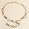 Metal Waist Chain Belt Adjustable Ladies Fashion Chain Fashion Body Link Belts  for Jeans Dress