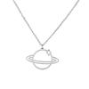Stylish Planet Pendant Necklace for Women - Hip-Hop Inspired Design, Versatile for Sweaters, Featuring a Hollow Wrap-around Charm.