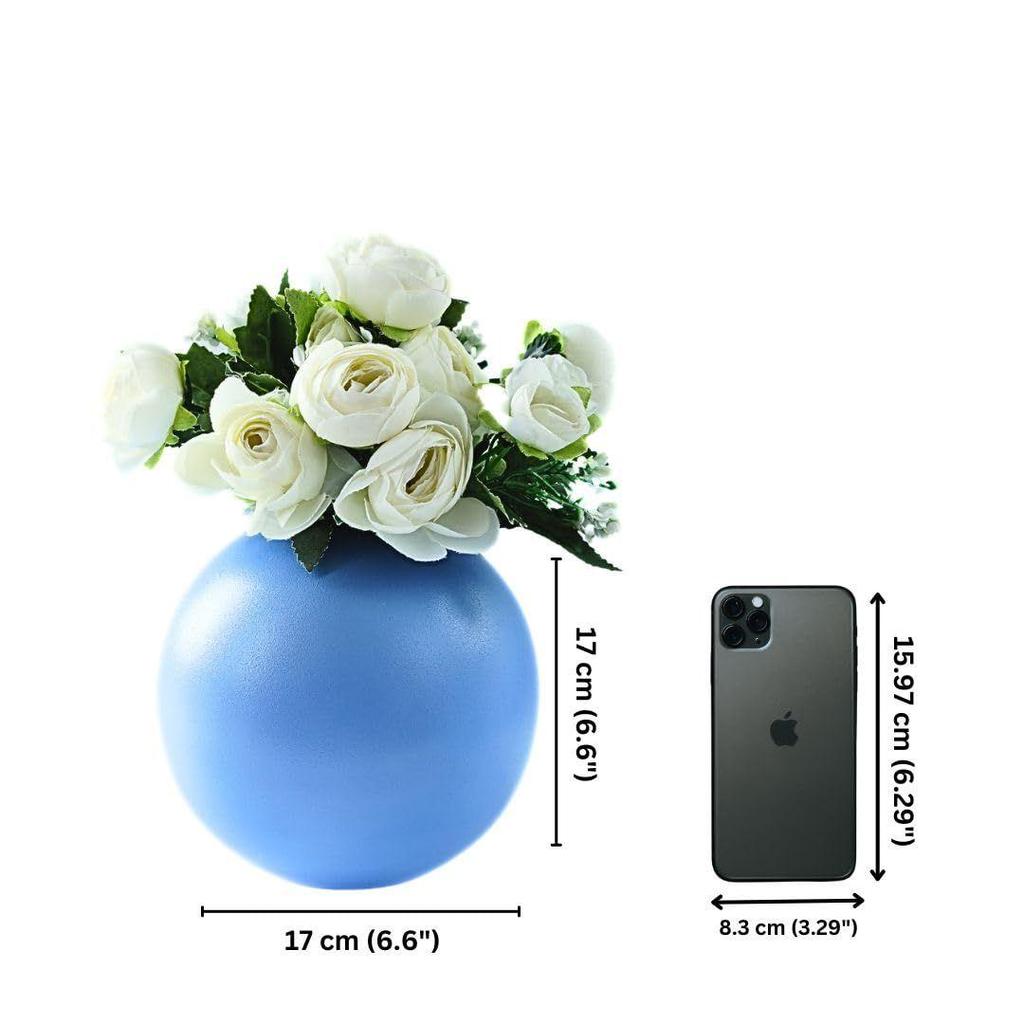 Metal Ball Vase for Home Decor|Round Flower Pot for Bedroom Living Room Office Wedding| | Best Gift |