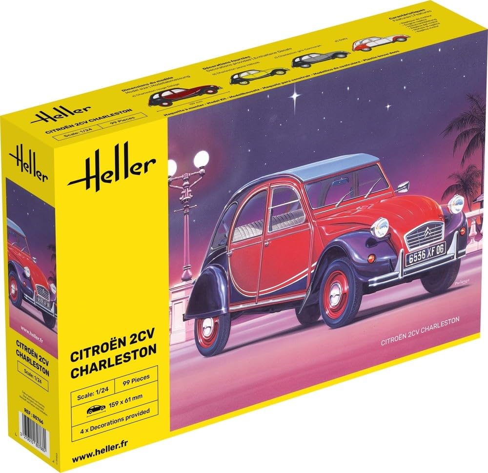 Platz Heller 2CV Charleston Plastic Model Kit HE80766 1/24 Citroën