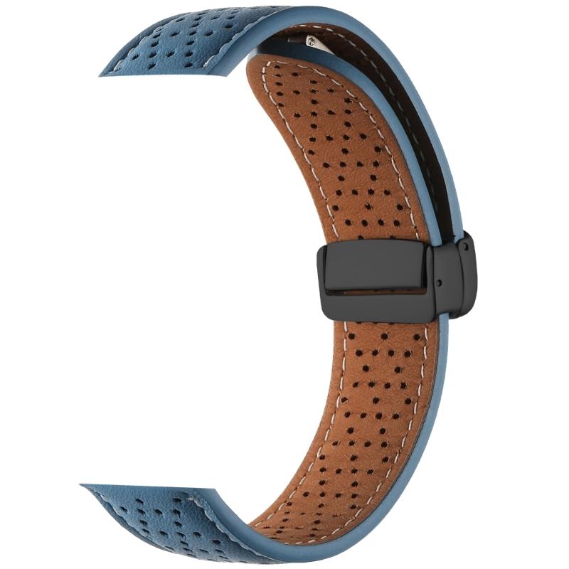 

Обновления Кожаный Магнитный Ремешок для Часов с Магнитными Застежками Дышащий Напульсник Гибкий Ремешок Подходит для watch6/GT4 синий