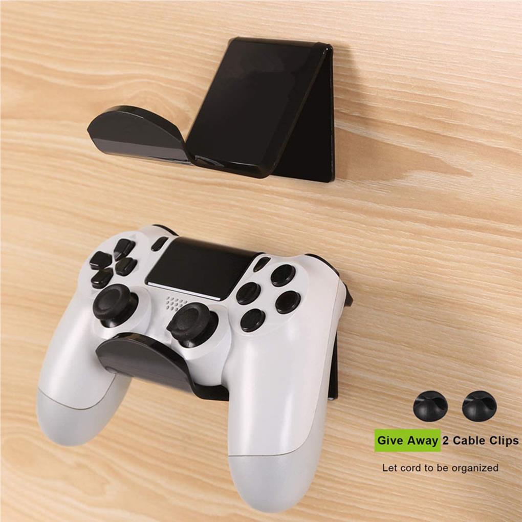 Universal Acrylic Controller Bracket Wall Mount Self-adhesive Gamepad Headset Headphone Hanger Stand Cafe Bar Organization