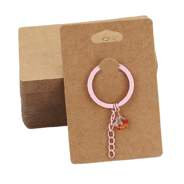 50pcs Keyring Card Jewelry Packaging Supply Jewelry Keychain Holder Card Selling