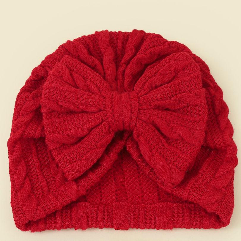 Four Seasons Newborn Bow & Headscarf Hat - Cute, Protective Baby Fontanelle Hat
