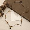 Original design retro light luxury natural hand-woven Tibetan necklace beaded tiger's eye stone pendant long sweater chain