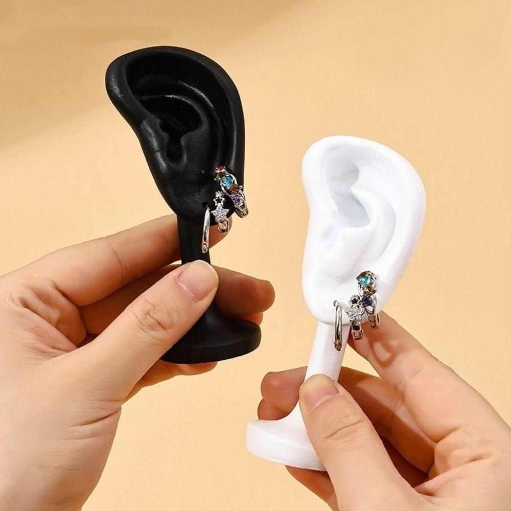 Ear Shaped Ear Studs Organizer Holder Rack Portable Earring Showcase  for Earrings