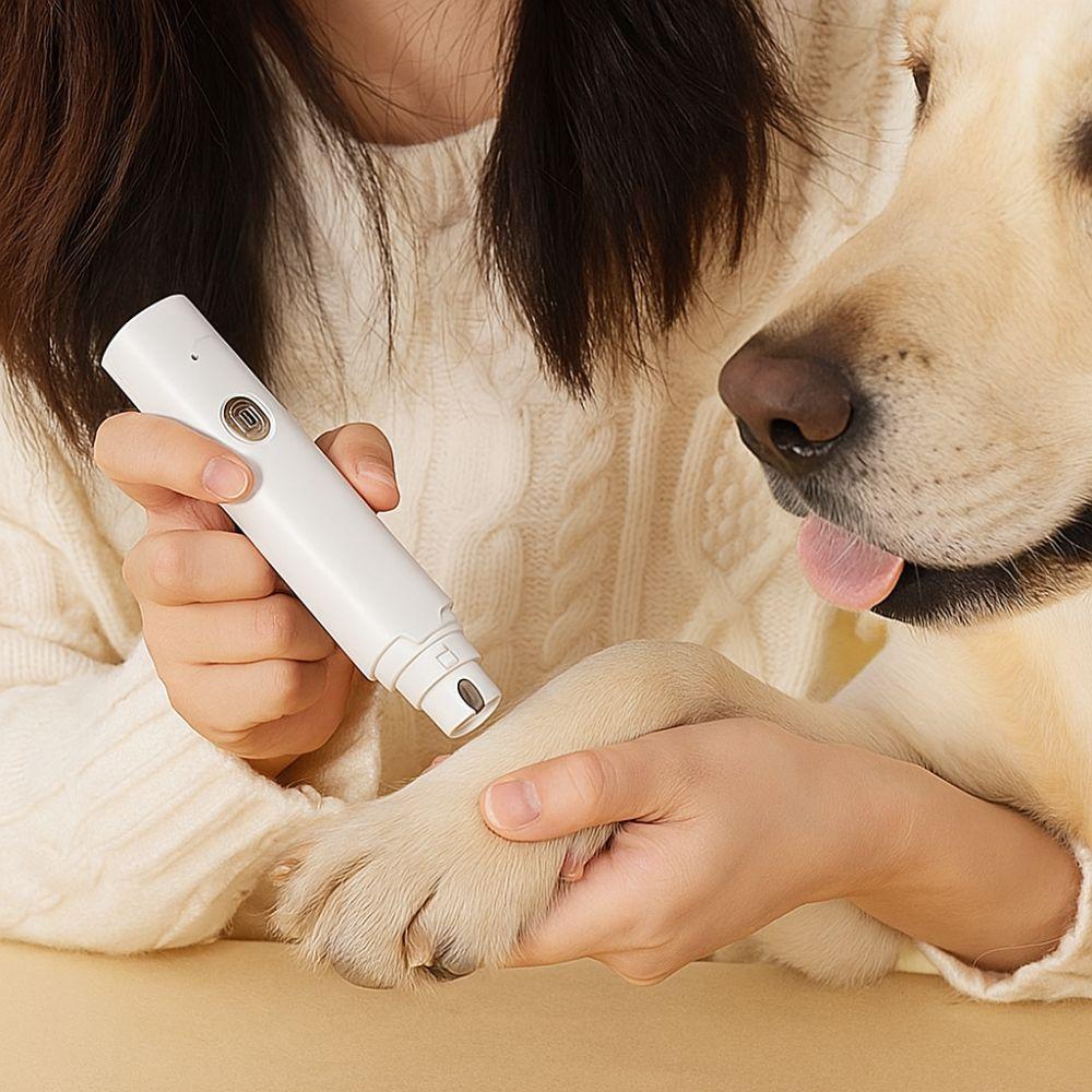 Quiet Operation Electric Dog Nail Grinder LED Light Pet Claw Trimmer Pet Nail Grinder  Cat Paw Care
