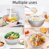 5-piece Stainless Steel Mixing Bowl Set with Lids Non-slip for Beating Eggs Kneading Dough Baking Mixing Salad Preparation