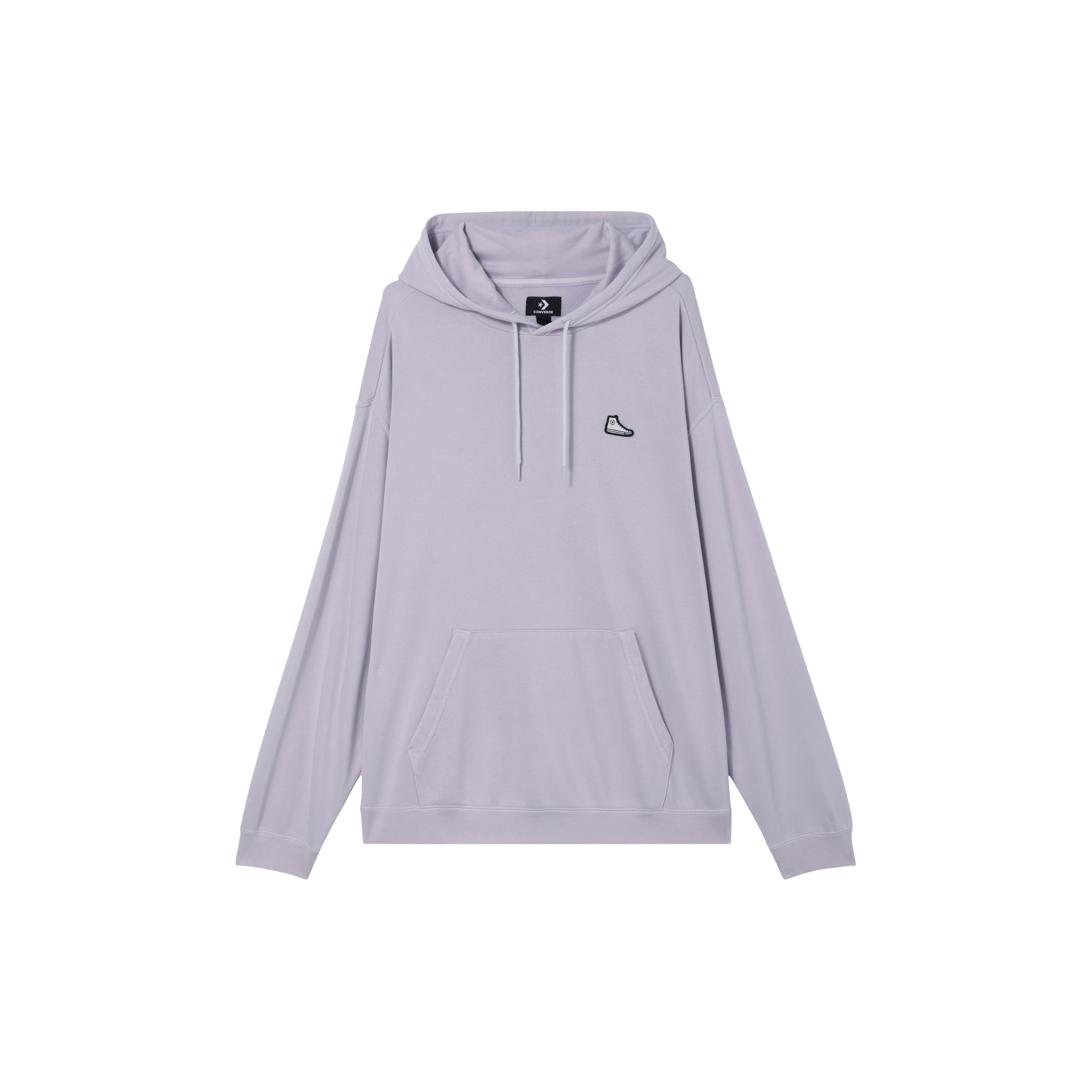 Толстовки Converse Унисекс Фиолетовые С капюшоном Умеренный Обычный 10025456-A06 XL