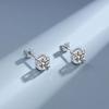 Moissanite Earrings for Women S925 Sterling Sliver Green Pink Red Black Blue Sparkling Diamond Ear Studs Fine Jewelry